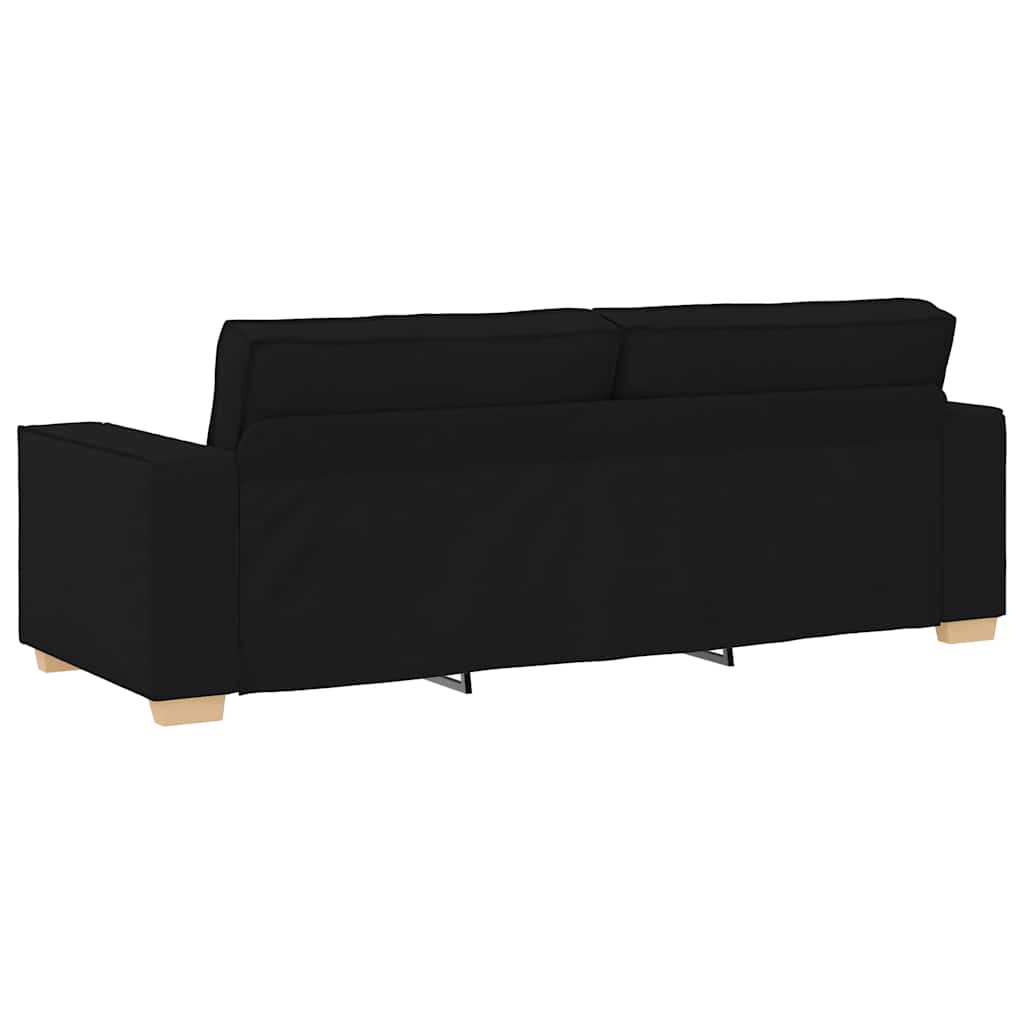 3-Sitzer-Sofa Schwarz 180 cm Stoff