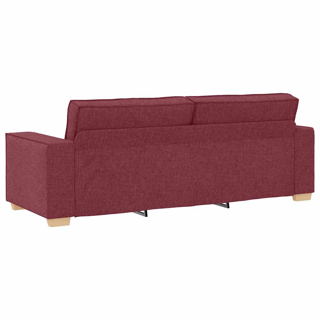 3-Sitzer-Sofa Weinrot 180 cm Stoff