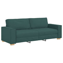 3-Sitzer-Sofa mit Kissen Dunkelgrün 220 x 78 x 84 cm Stoff