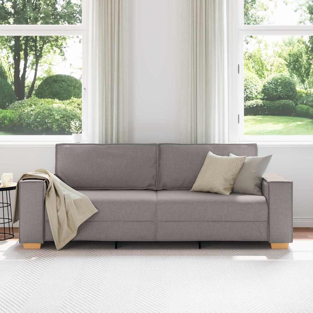 3-Sitzer-Sofa Taupe 180 cm Stoff