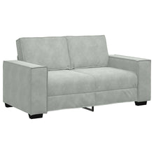 2-Sitzer-Sofa Hellgrau 120 cm Samt