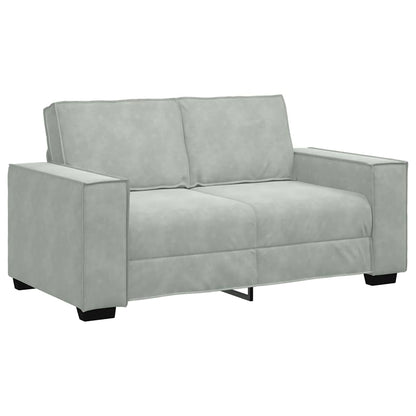 2-Sitzer-Sofa Hellgrau 120 cm Samt