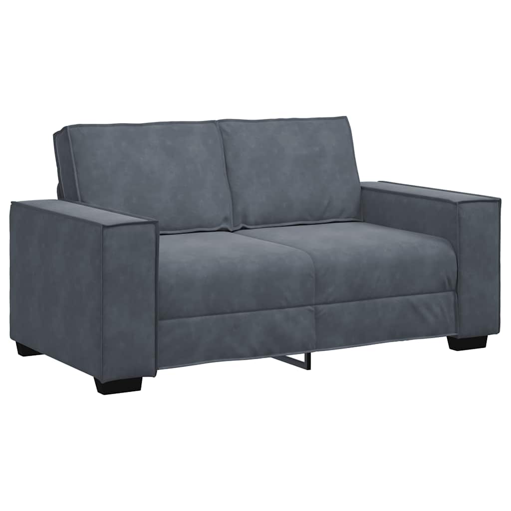 2-Sitzer-Sofa Dunkelgrau 120 cm Samt