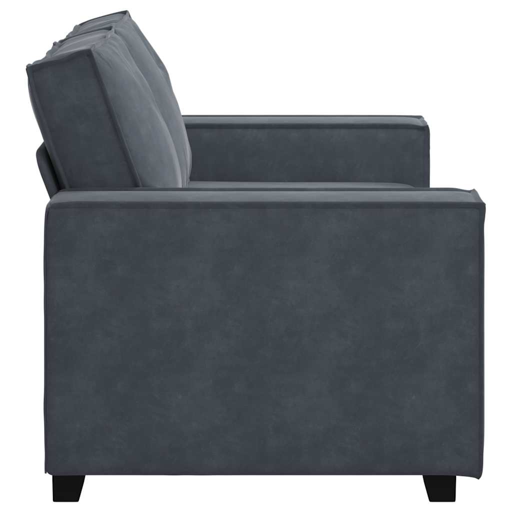 2-Sitzer-Sofa Dunkelgrau 120 cm Samt