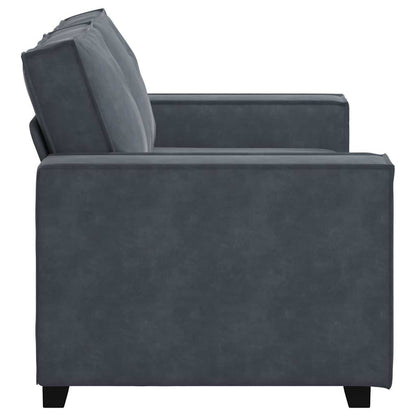 2-Sitzer-Sofa Dunkelgrau 120 cm Samt