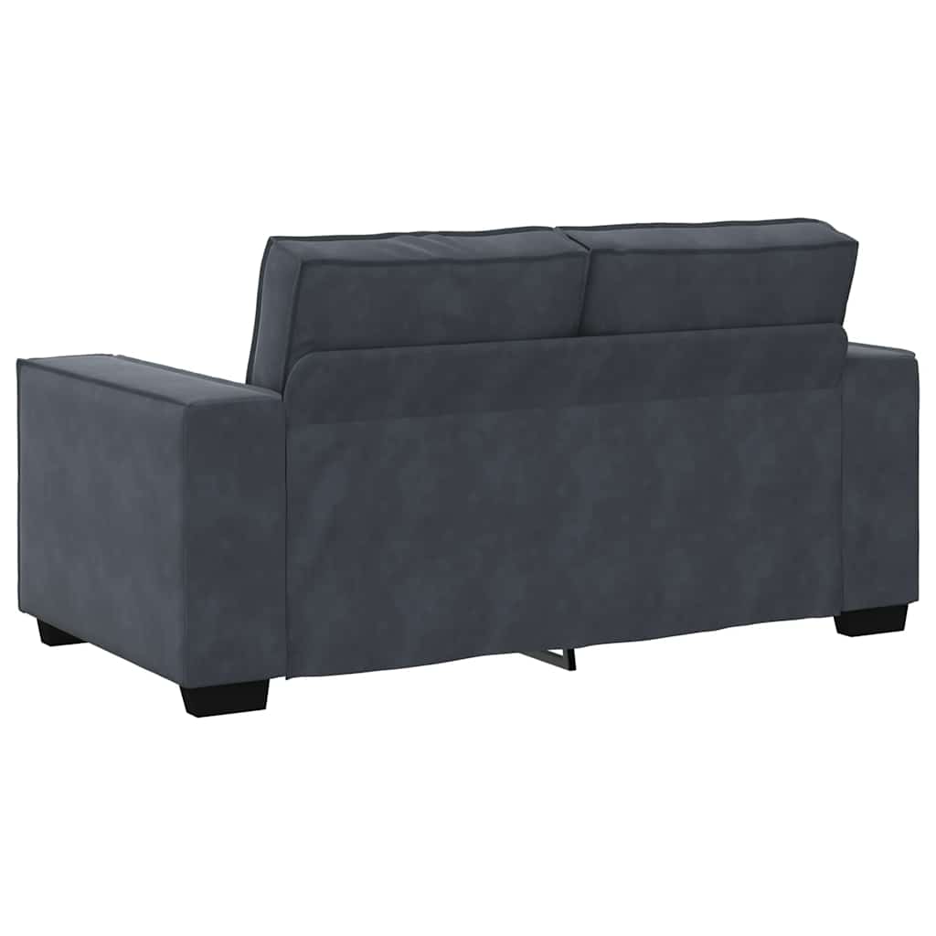 2-Sitzer-Sofa Dunkelgrau 120 cm Samt