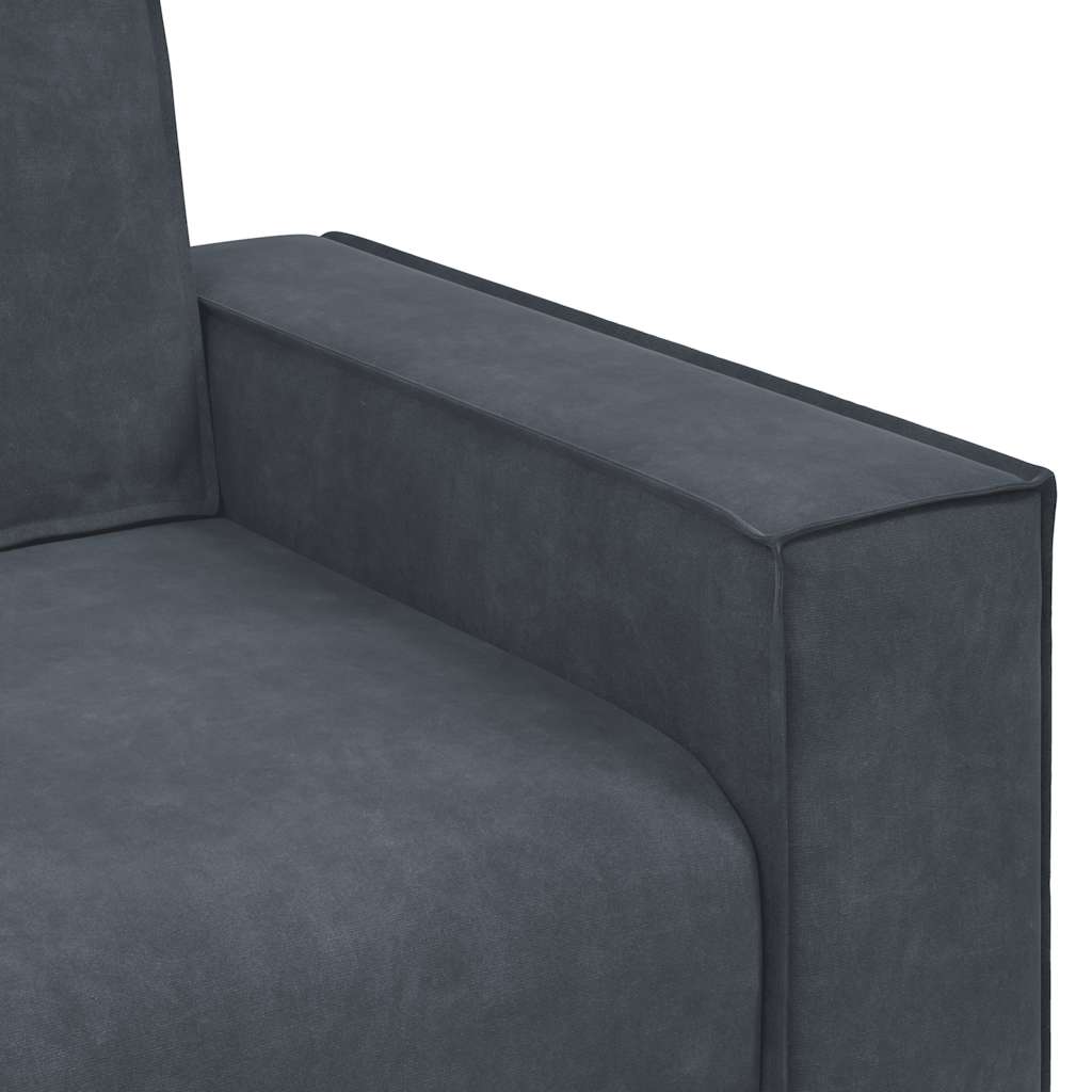 2-Sitzer-Sofa Dunkelgrau 120 cm Samt