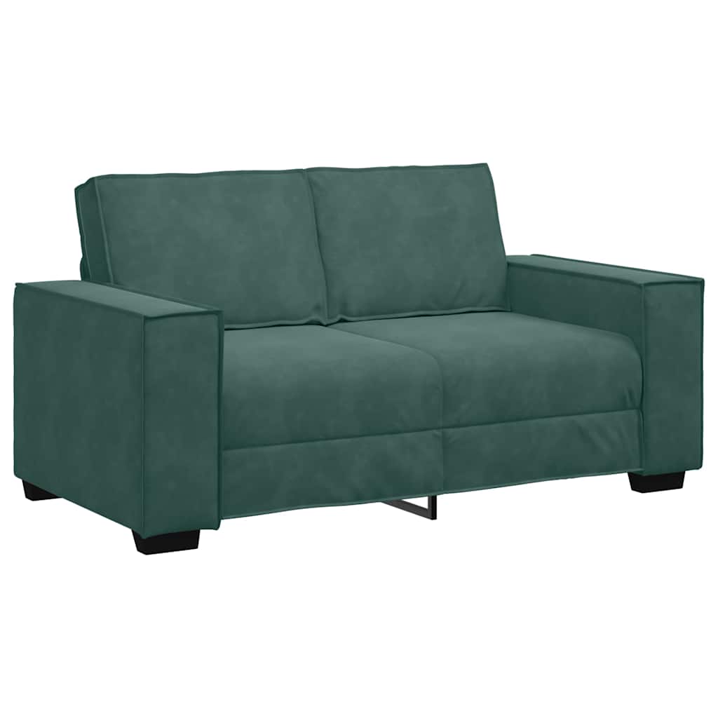 2-Sitzer-Sofa Dunkelgrün 120 cm Samt