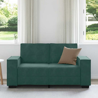 2-Sitzer-Sofa Dunkelgrün 120 cm Samt