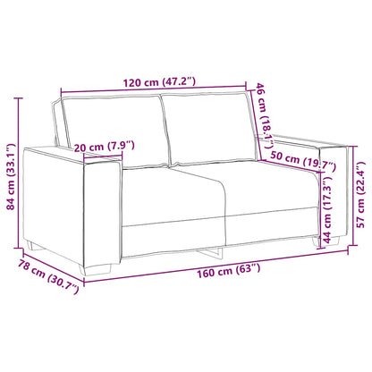 2-Sitzer-Sofa Dunkelgrün 120 cm Samt
