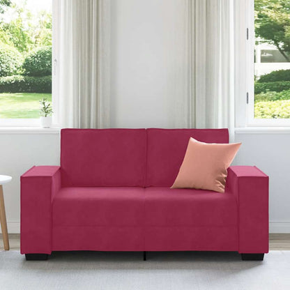 2-Sitzer-Sofa Weinrot 120 cm Samt