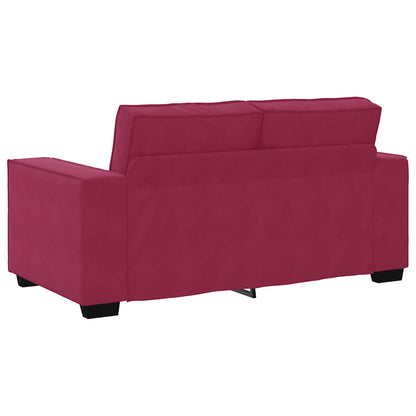2-Sitzer-Sofa Weinrot 120 cm Samt