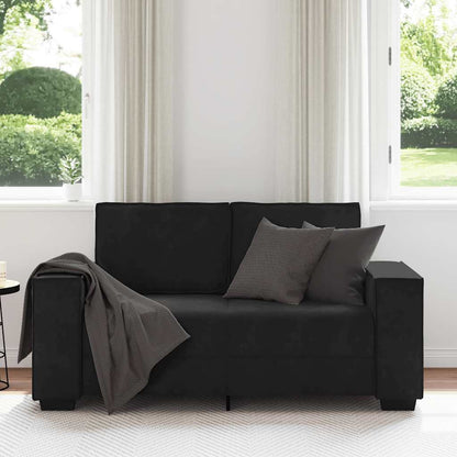 2-Sitzer-Sofa Schwarz 120 cm Samt