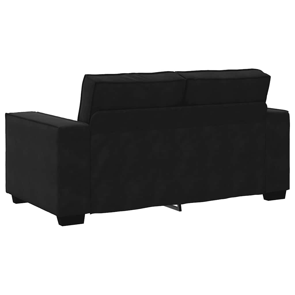 2-Sitzer-Sofa Schwarz 120 cm Samt