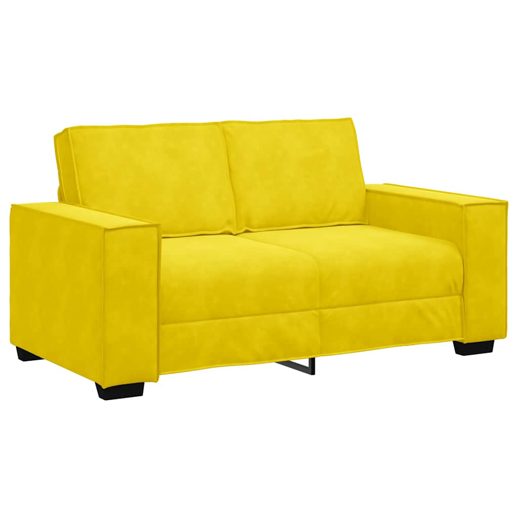 2-Sitzer-Sofa Gelb 120 cm Samt