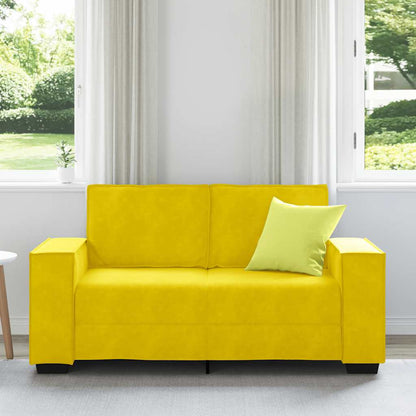 2-Sitzer-Sofa Gelb 120 cm Samt