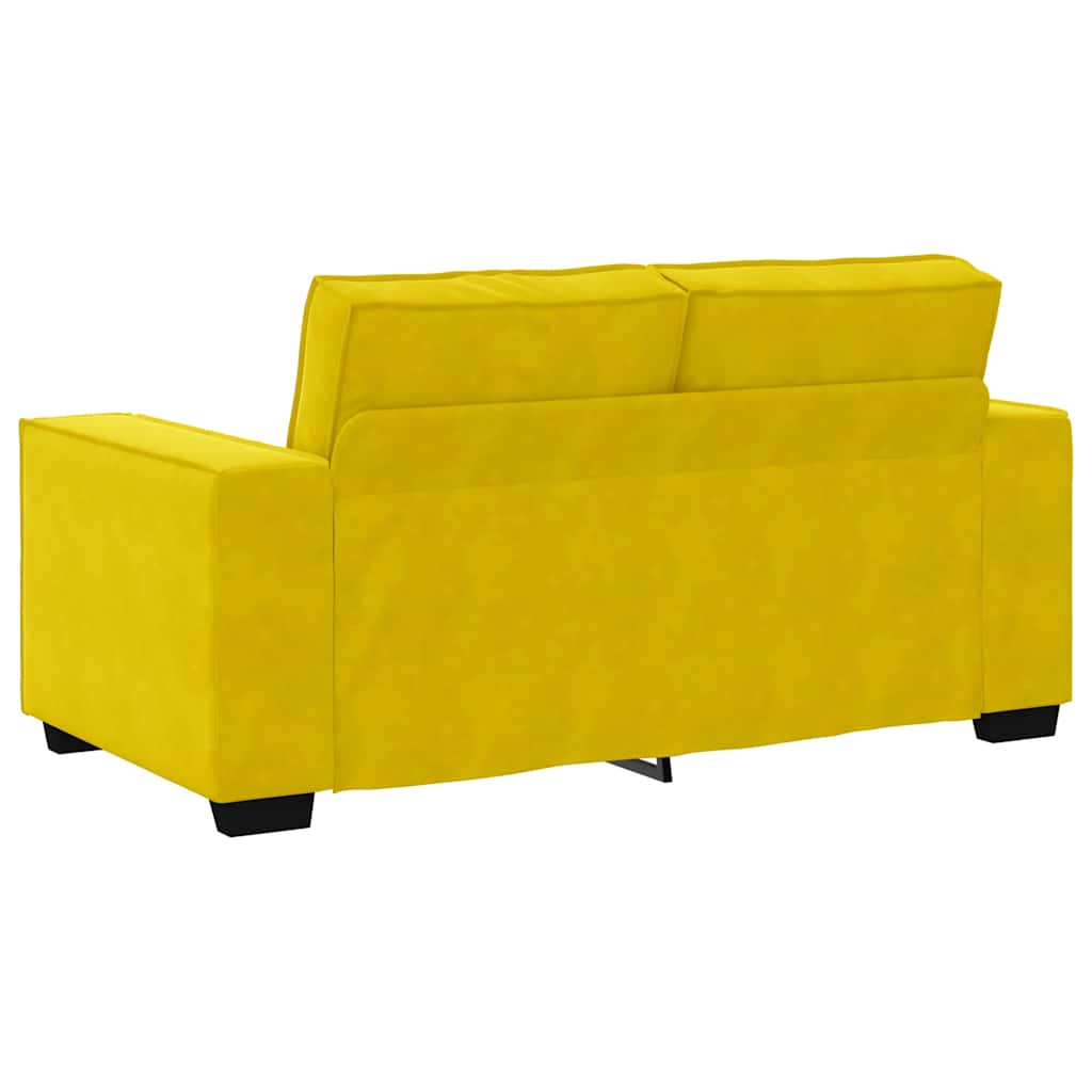 2-Sitzer-Sofa Gelb 120 cm Samt