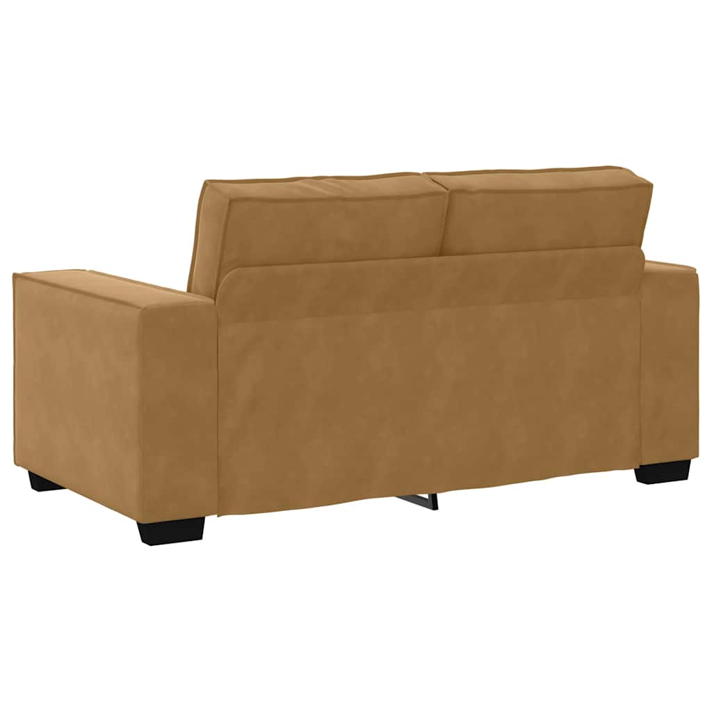 2-Sitzer-Sofa Braun 120 cm Samt