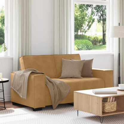 2-Sitzer-Sofa Braun 120 cm Samt
