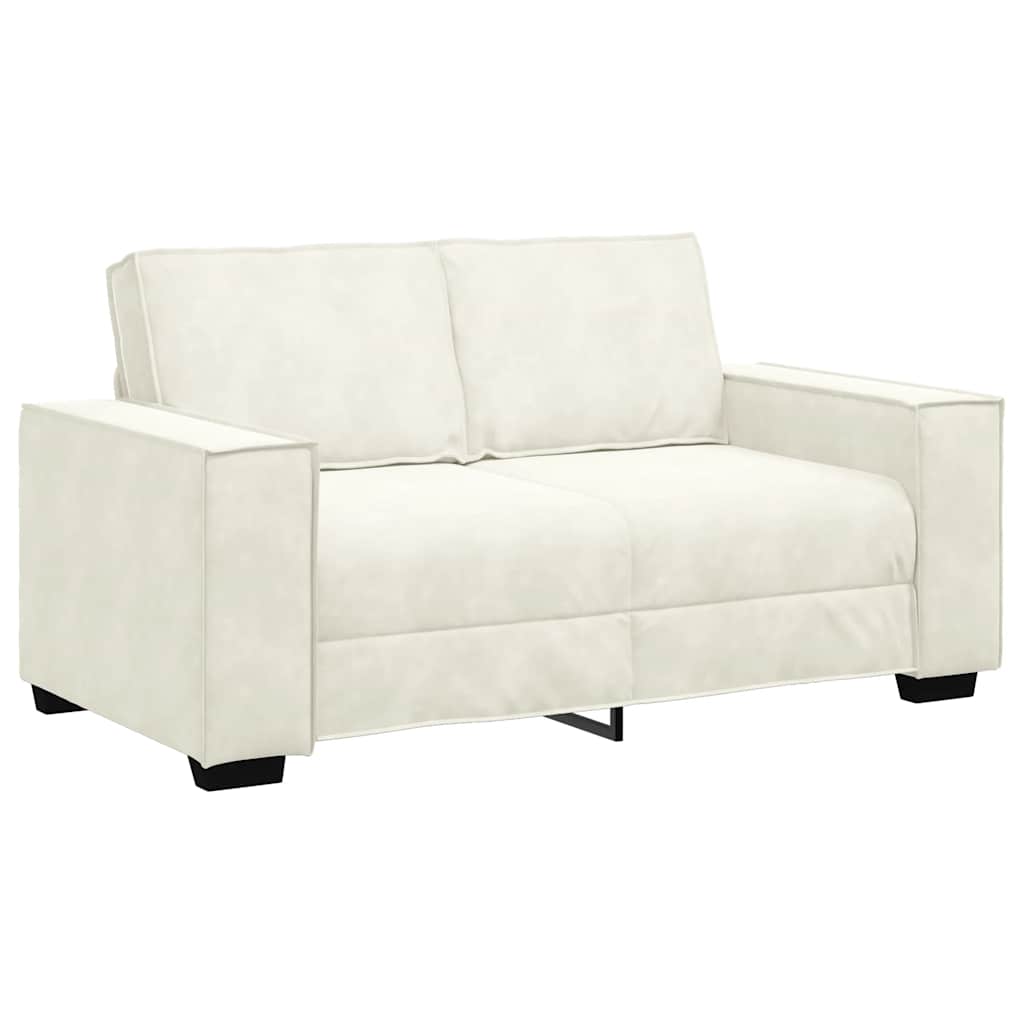 2-Sitzer-Sofa Creme 120 cm Samt