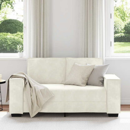 2-Sitzer-Sofa Creme 120 cm Samt
