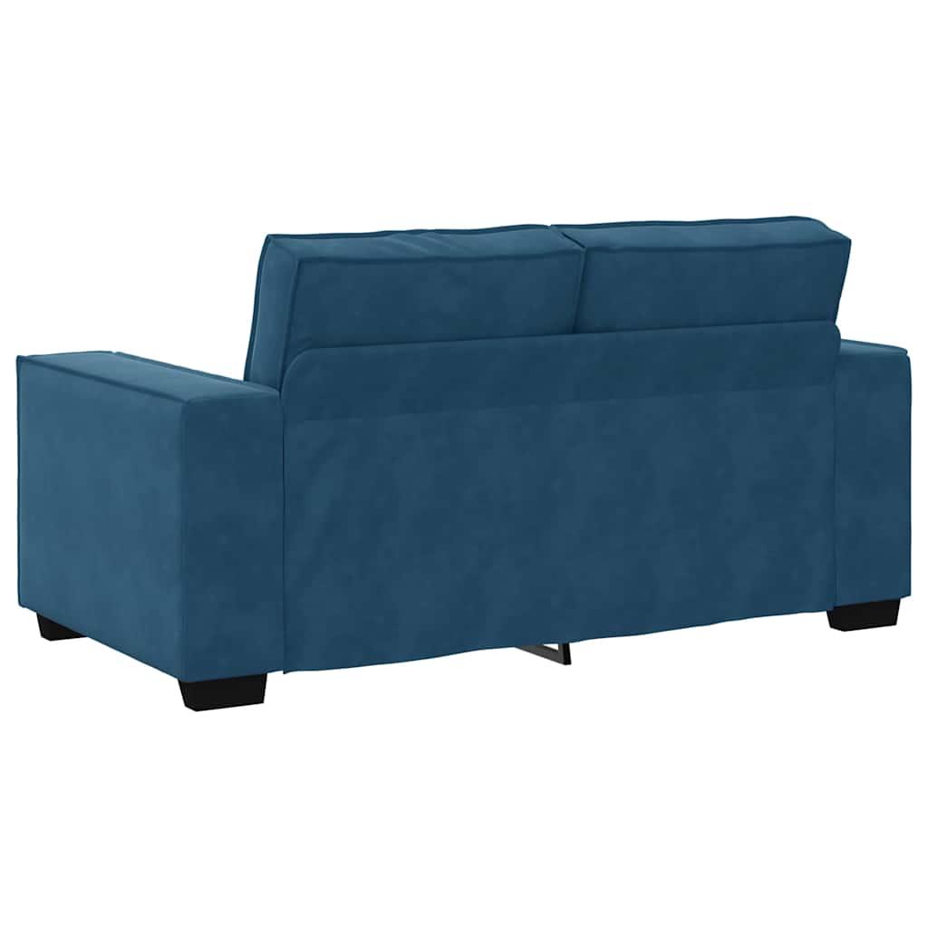 2-Sitzer-Sofa Blau 120 cm Samt