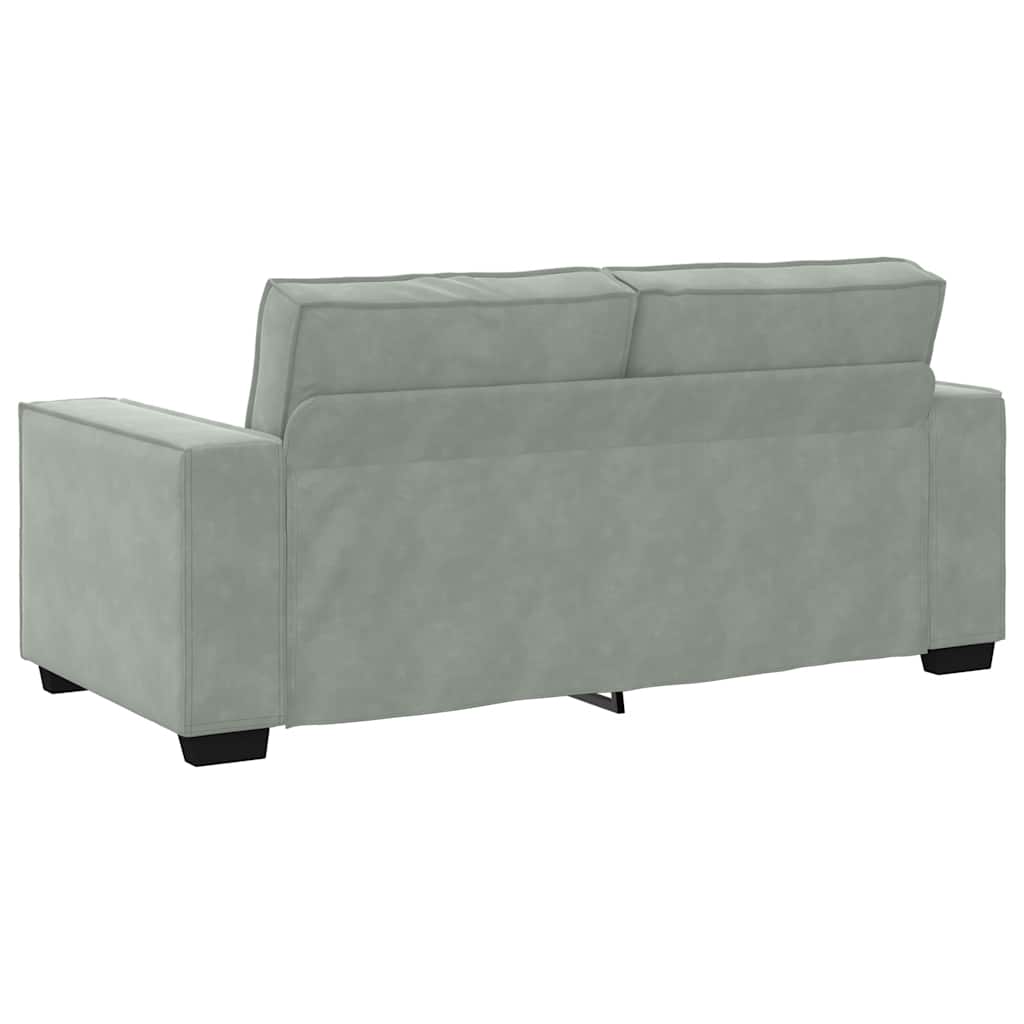 2-Sitzer-Sofa Hellgrau 140 cm Samt