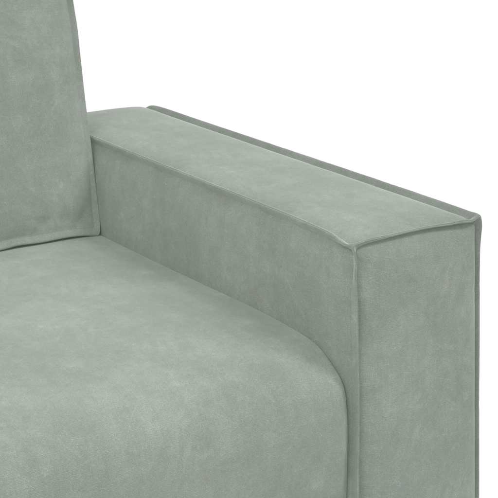 2-Sitzer-Sofa Hellgrau 140 cm Samt