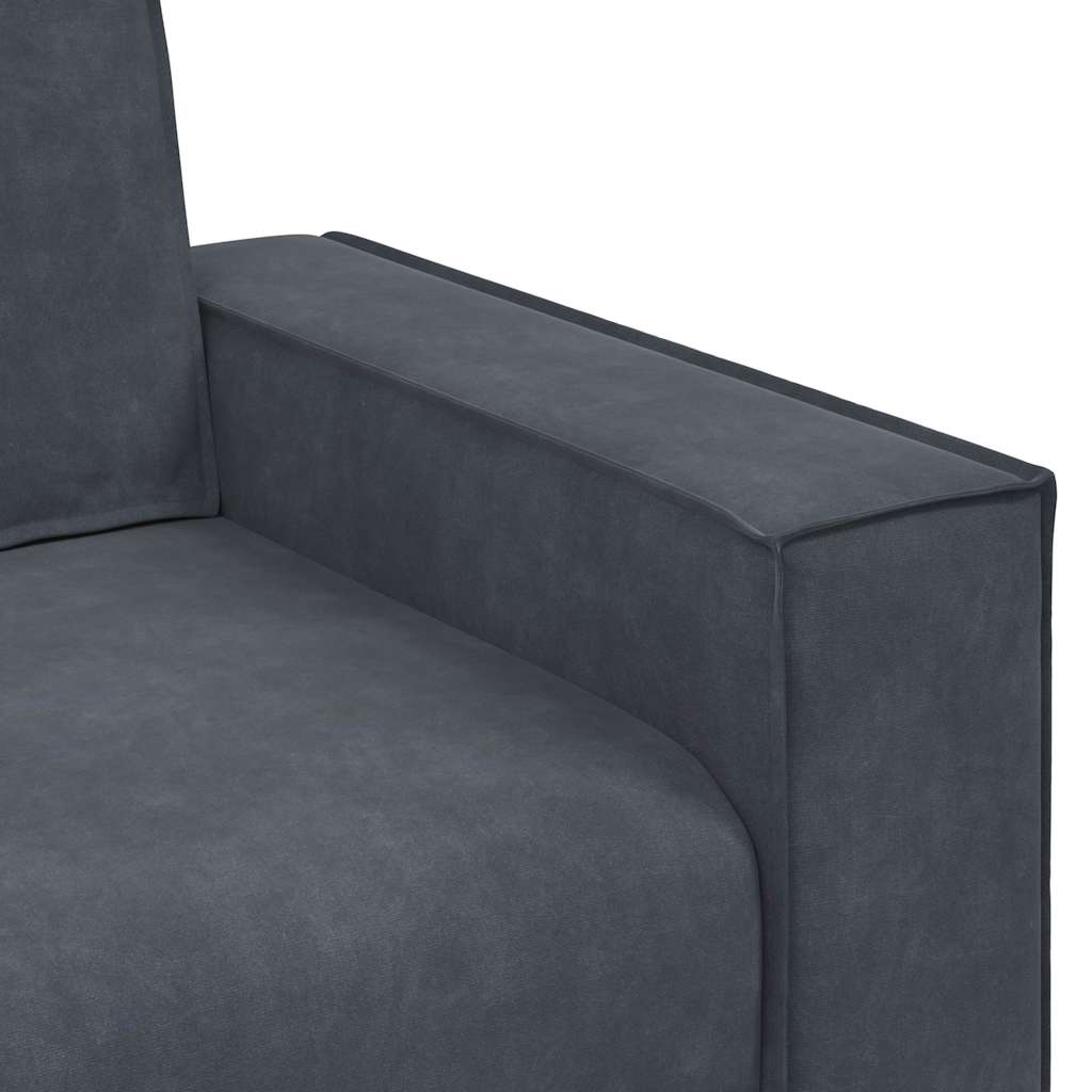 2-Sitzer-Sofa Dunkelgrau 140 cm Samt