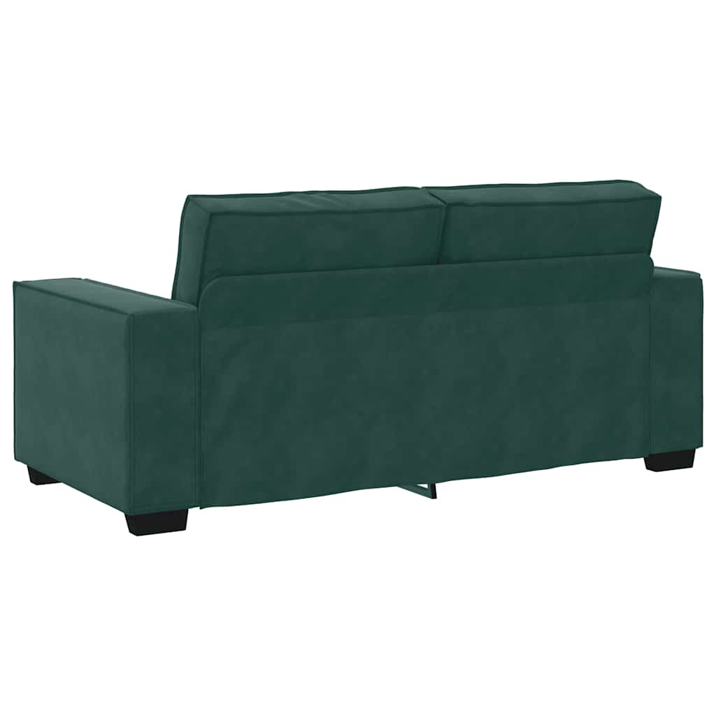 2-Sitzer-Sofa Dunkelgrün 140 cm Samt