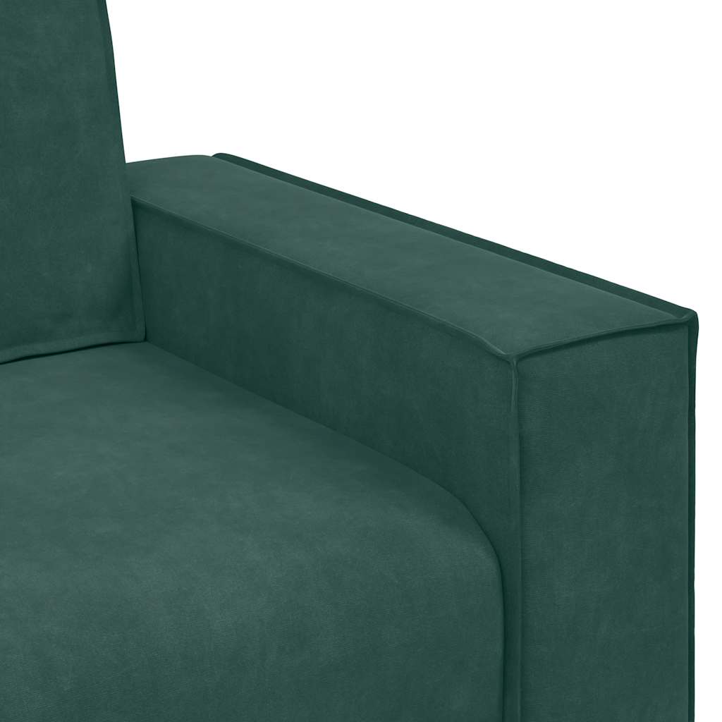 2-Sitzer-Sofa Dunkelgrün 140 cm Samt