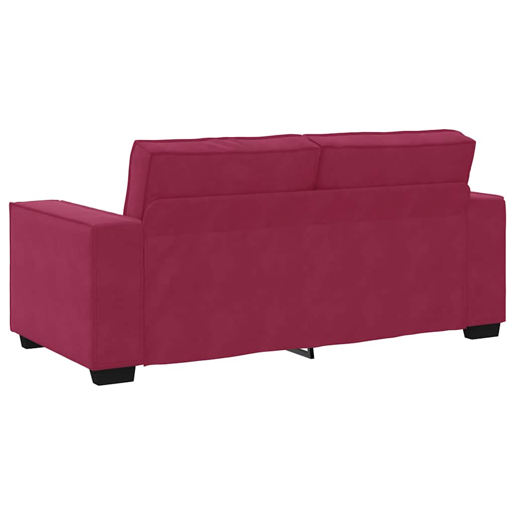 2-Sitzer-Sofa Weinrot 140 cm Samt