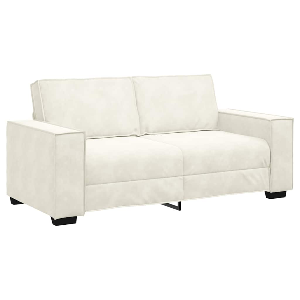 2-Sitzer-Sofa Creme 140 cm Samt