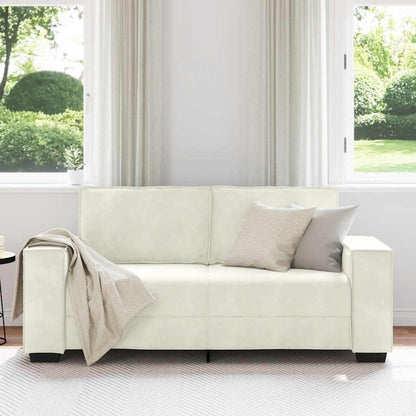 2-Sitzer-Sofa Creme 140 cm Samt