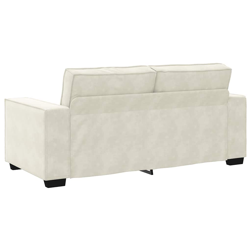 2-Sitzer-Sofa Creme 140 cm Samt