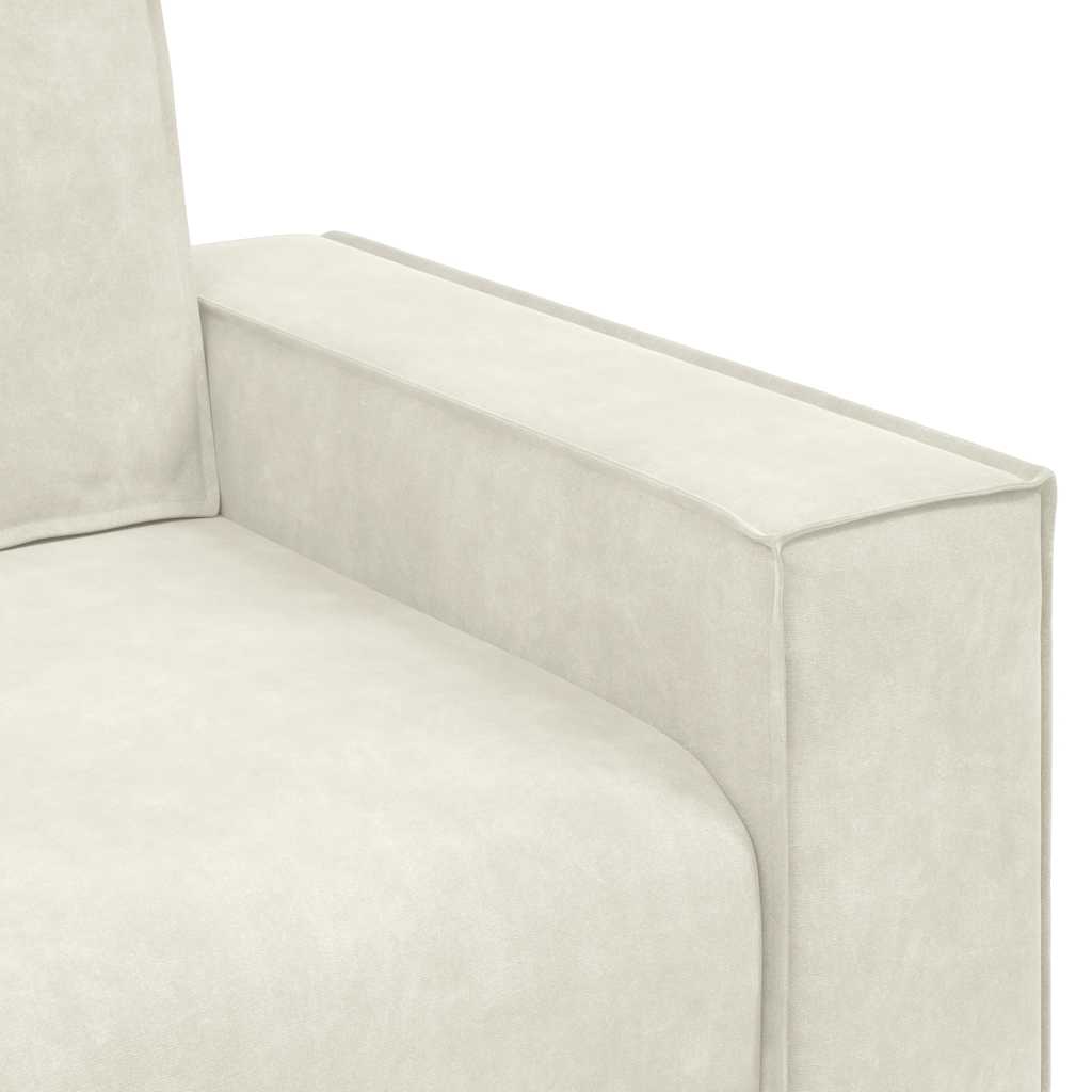 2-Sitzer-Sofa Creme 140 cm Samt