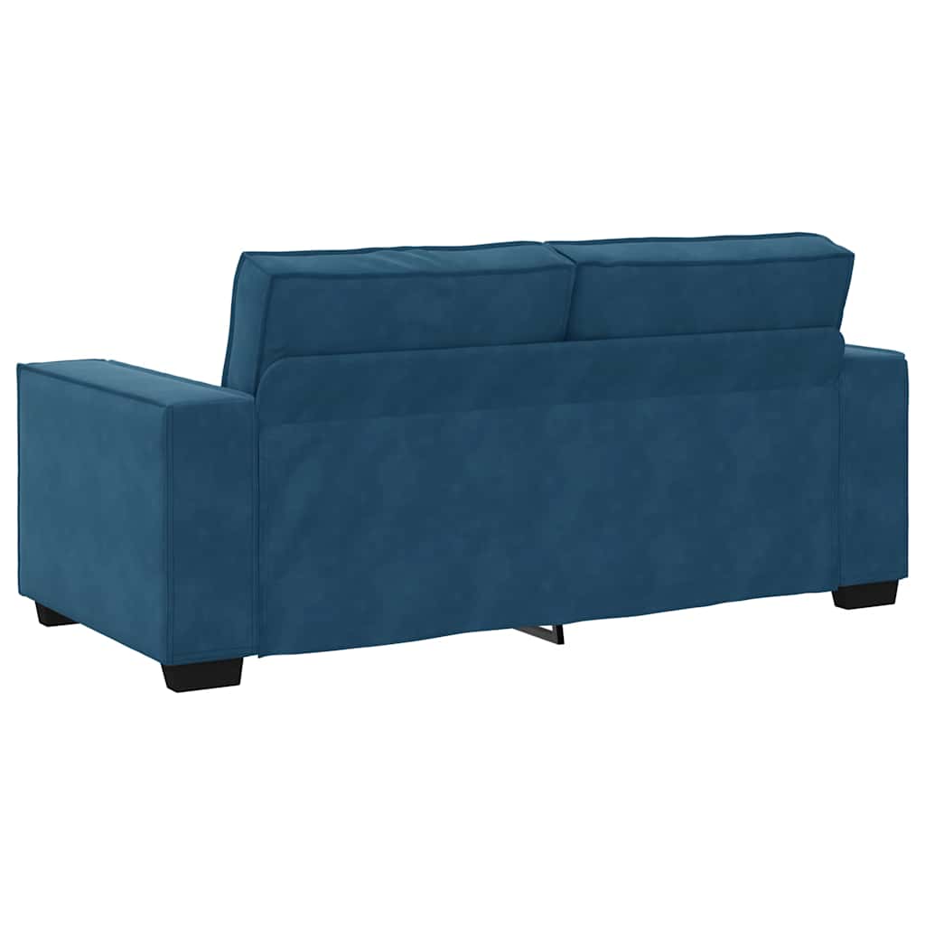 2-Sitzer-Sofa Blau 140 cm Samt