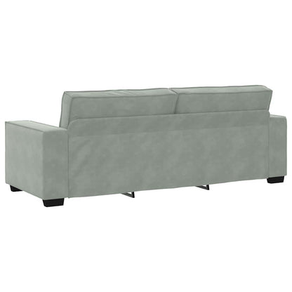 3-Sitzer-Sofa Hellgrau 180 cm Samt