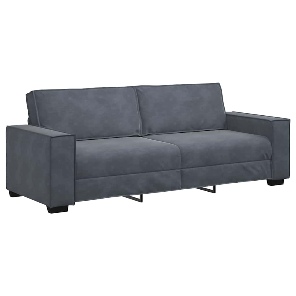 3-Sitzer-Sofa Dunkelgrau 180 cm Samt