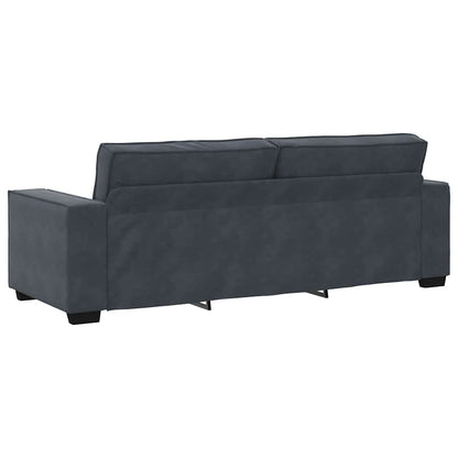 3-Sitzer-Sofa Dunkelgrau 180 cm Samt