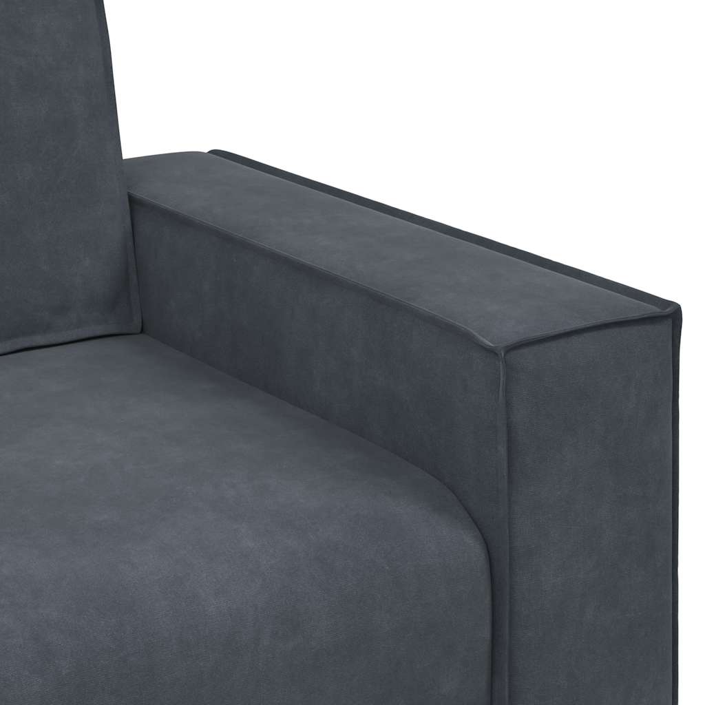 3-Sitzer-Sofa Dunkelgrau 180 cm Samt