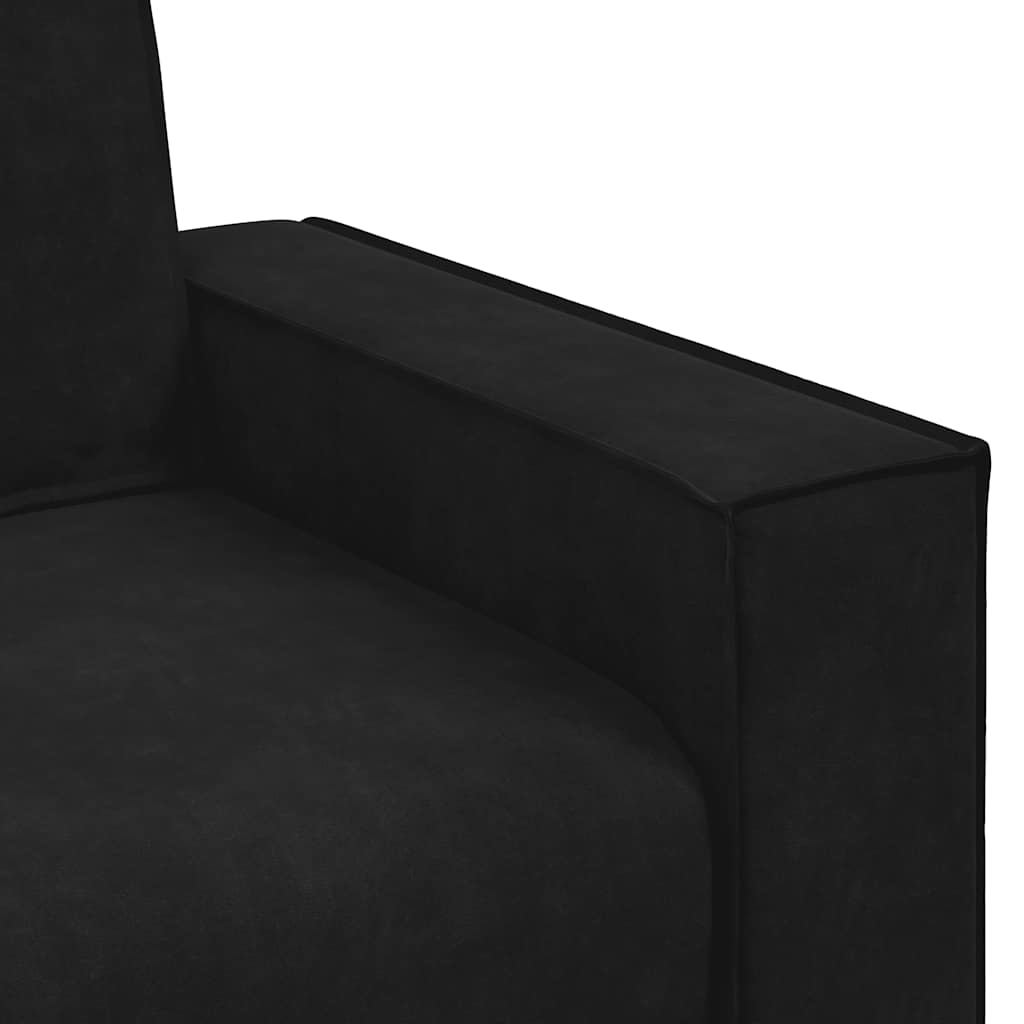 3-Sitzer-Sofa Schwarz 180 cm Samt