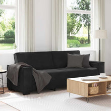 3-Sitzer-Sofa Schwarz 180 cm Samt