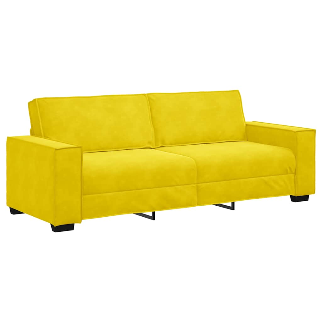 3-Sitzer-Sofa Gelb 180 cm Samt