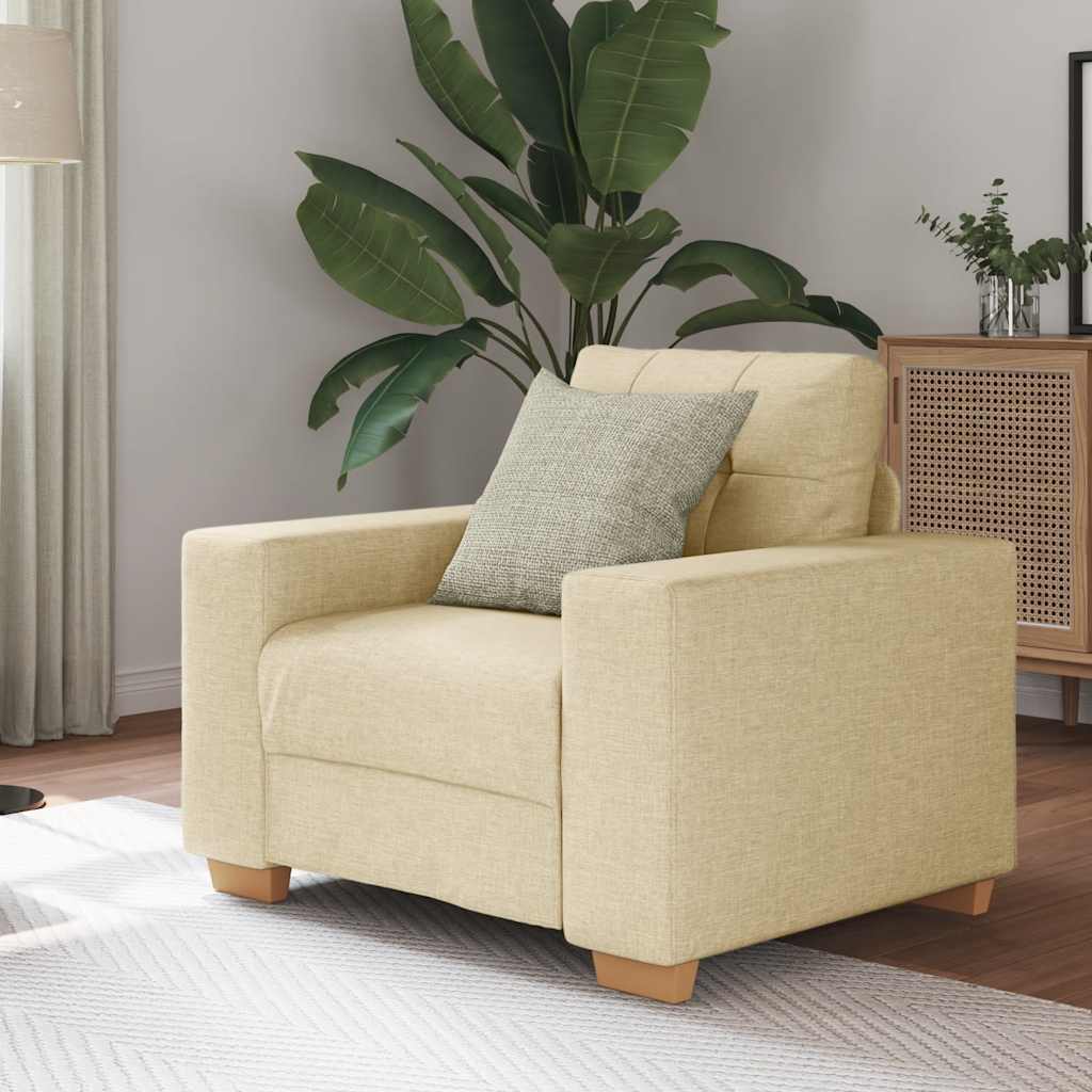 Sofa-Sessel Creme 60 cm Stoff