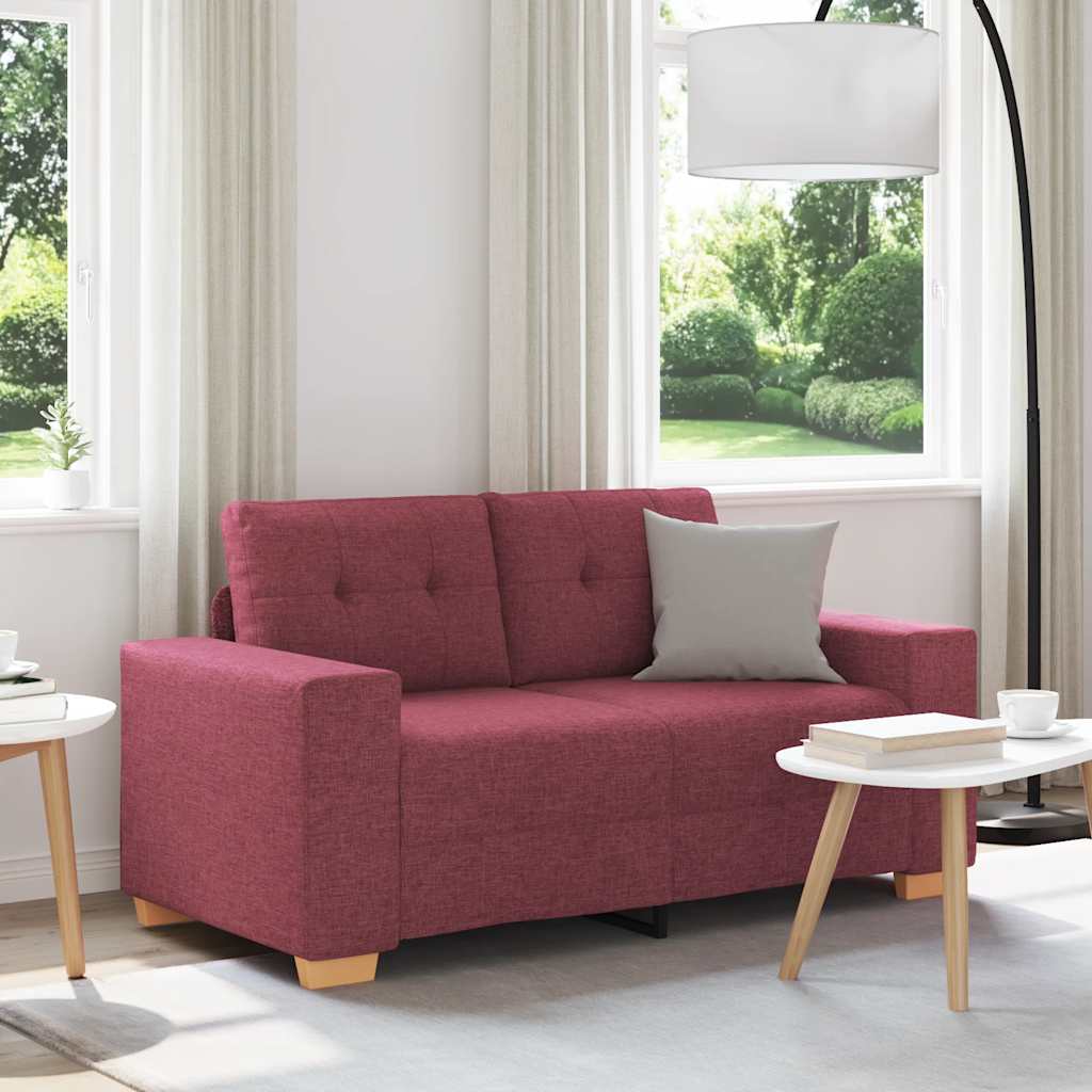 Loveseat-Sofa Weinrot 120 cm Stoff