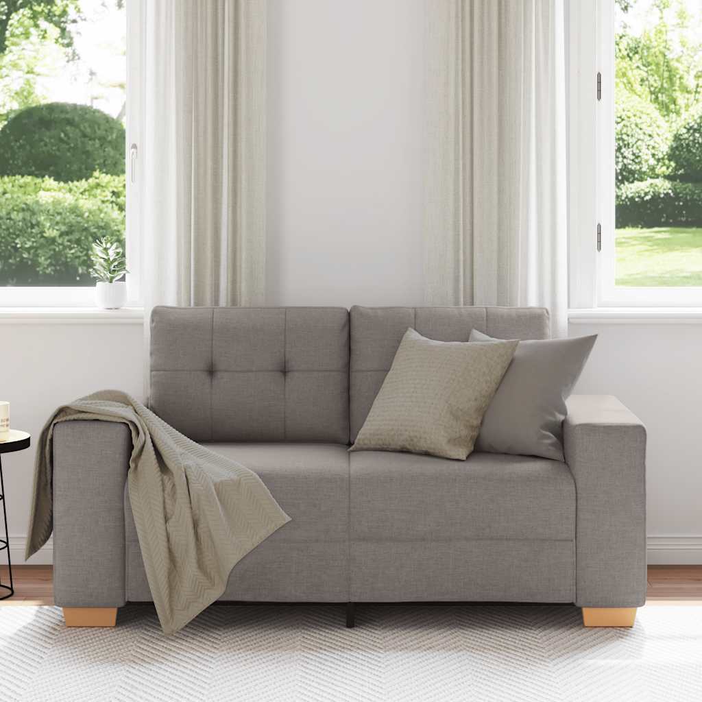 Loveseat-Sofa Taupe 120 cm Stoff