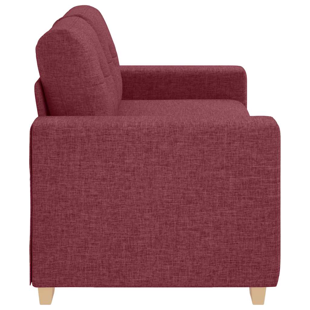 Loveseat-Sofa Weinrot 140 cm Stoff