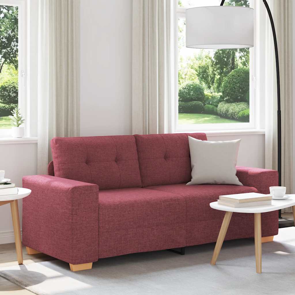 Loveseat-Sofa Weinrot 140 cm Stoff