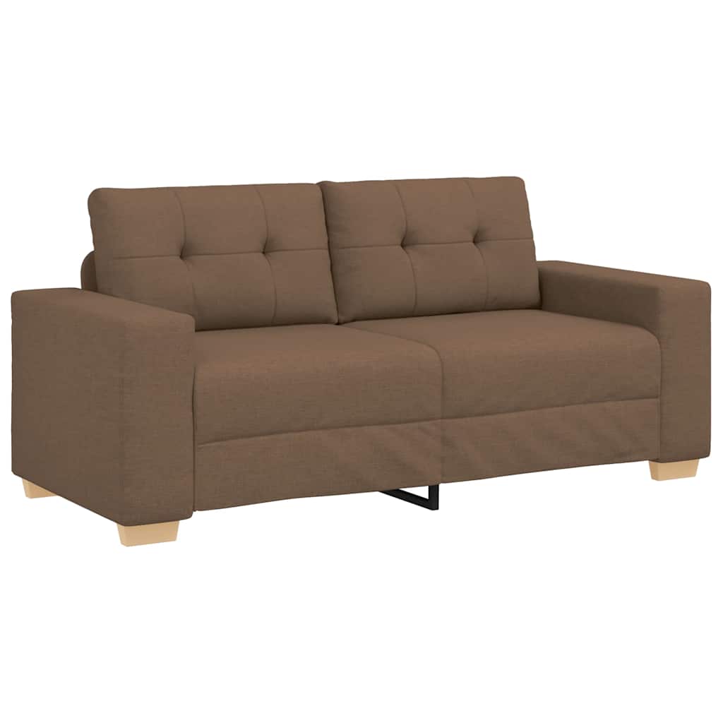 Loveseat-Sofa Braun 140 cm Stoff
